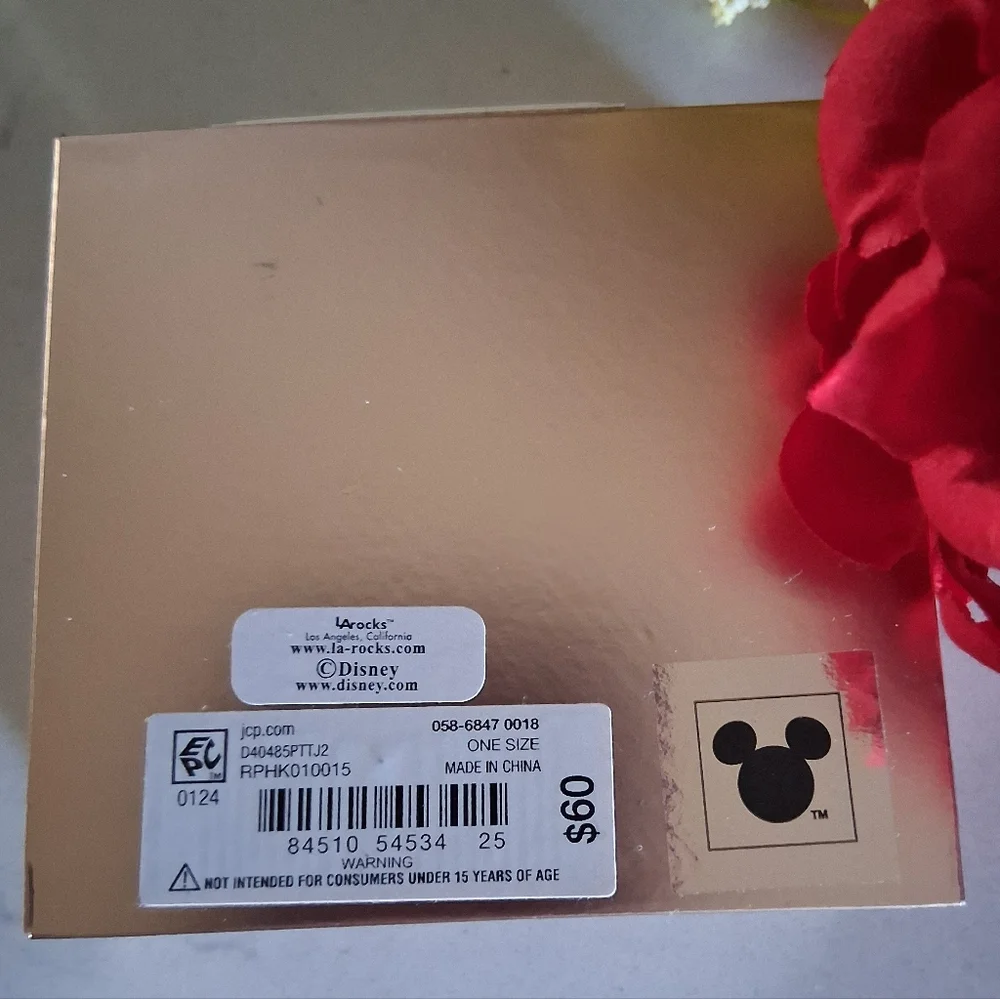 Tinkerbell Necklace, by Disney. Gold, Silver, and Rhinestones - Picture 4 of 4